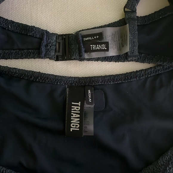 Triangl swimwear navy blue top bottom bag - Picture 6 of 6